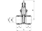 Steckmuffen-Schieber, Baio Gas 4505 DN 125 - Hawle Armaturen
