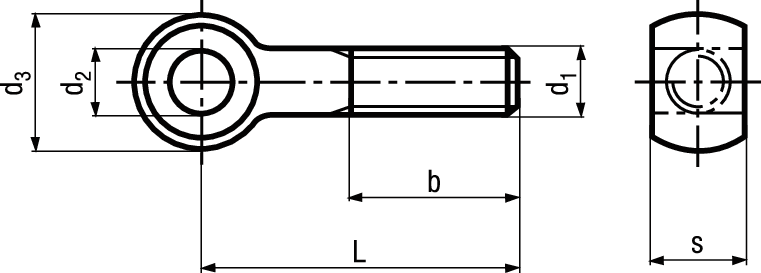 Augenschrauben Form A St 4.6 vzb BN253 DIN444A M10x30 - Bossard Schrauben