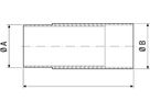 Wandhülse AP L=200-380mm WH 120 für Wand- und Deckenmontage - Ventilatoren