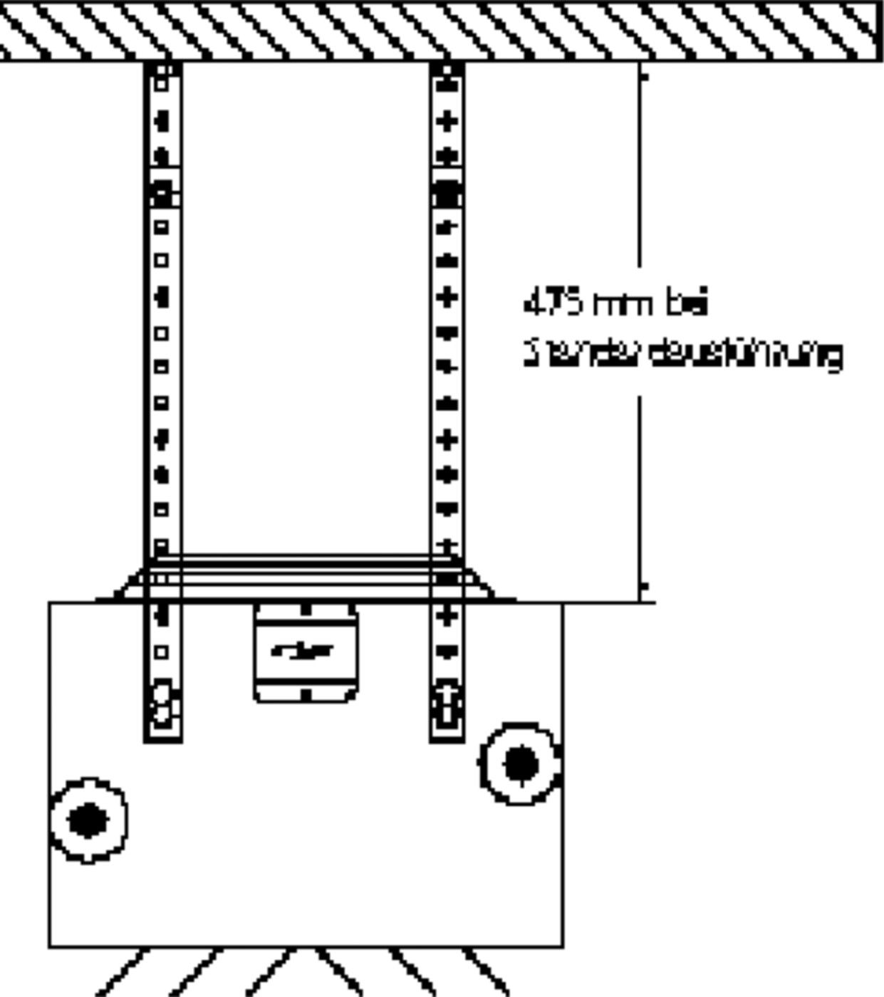Flacheisen für Deckenmontage 100 FD1 Set à 4 Stück - GTR Luftheizgeräte