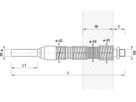 Mauerdurchführung PE-AG für GAS 6855 d 40mm - 11/4" L = 1100mm - Hawle Hausanschluss- und Anbohrarmaturen