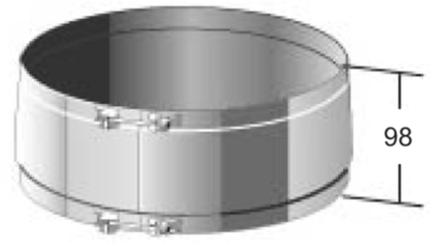 Alkon Aussenklemmband d 150 mm 6KDKBA150 - Kaminsystem V4A doppelwandig
