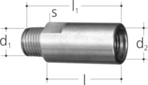 Verlängerung 1/4" x 35 mm 7305.080 für Entleerventil, aus Rotguss - JRG Armaturen