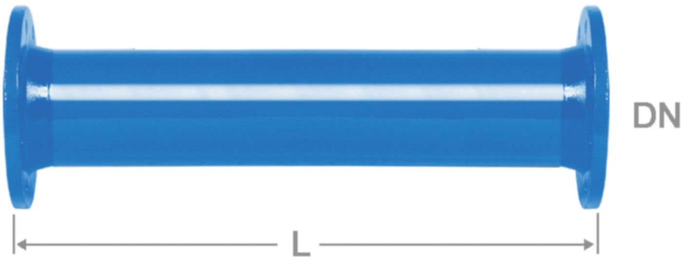 Flanschenrohr mit 2 Flanschen Fig. 2019 DN 250 PN 16 Länge = 1500mm - Von Roll Flanschrohre