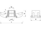 Universal-Anbohrschelle mit IG 3520 DN 2" - Hawle Hausanschluss- und Anbohrarmaturen