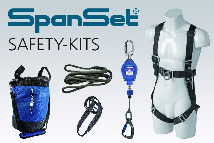SPANSET Safety-Kit Arbeiten in Hebeb. 1.8m (Profi) Typ SK-602 2-Punkt-Auffanggurt, Höhensicherungsg. - Arbeitsschutz
