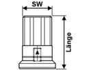 Schwerkraftumlaufsperre Typ TS 50 FIS DN 32 11/4" L= 70 mm D= R11/4" SW 46 - Ticom Therm-Stop