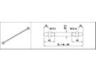 Zugstange bis Länge 1500 mm W.1.4305 inkl. 2 Kontermuttern Gewinde M12 - INOXTECH-Handlauf-/Geländer-System