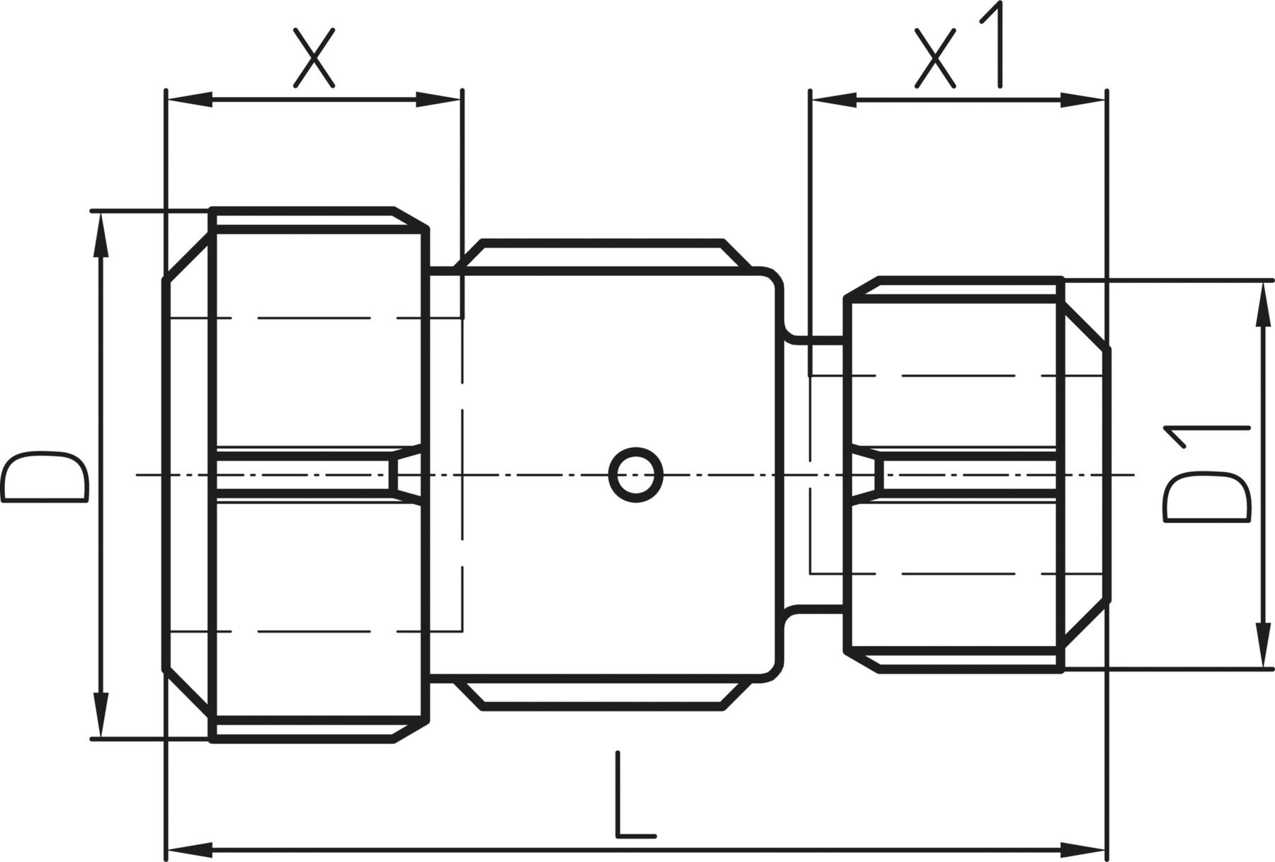 Kupplung kurz reduziert, für Stahlrohre EPDM 11/2" x 1 1/4" 775 106 070 - GF Primofit
