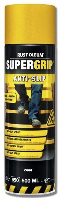 RUST-OLEUM Supergrip Antirutsch-Spray 500 ml, 2444, Gelb fluoreszierend, schnelltroknend - Malerwerkzeuge