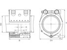 Open-Flex 1L EPDM-VZ Verschluss verzinkt n/zugfest 154.0 mm 152.0 - 156.0 mm - Straub Kupplungen