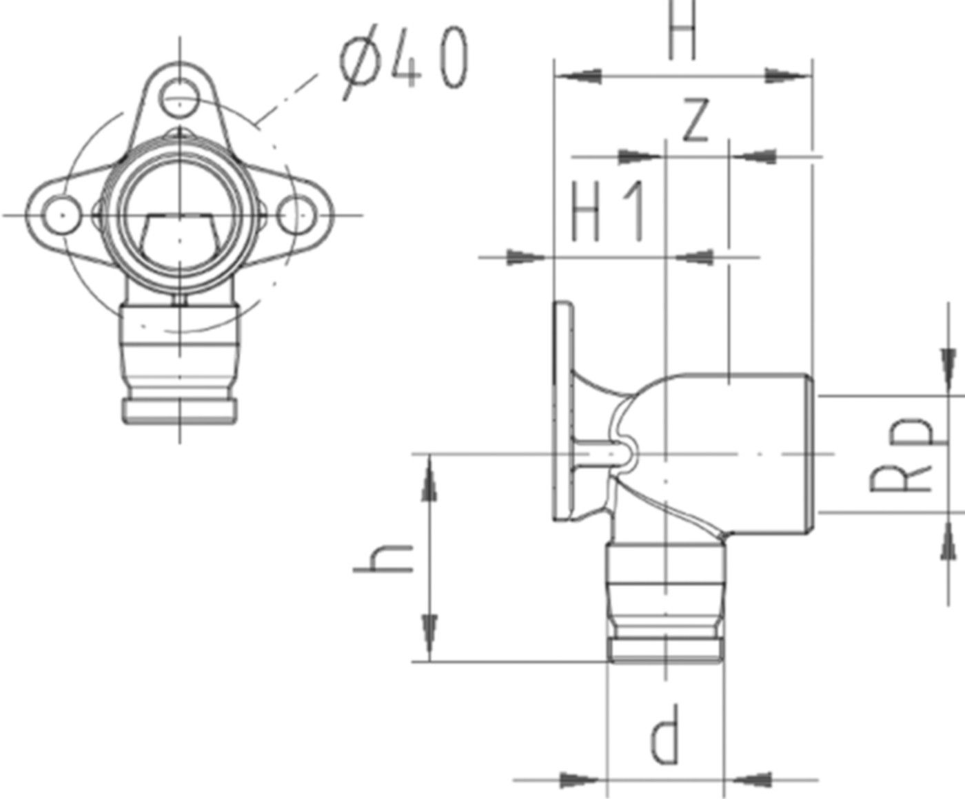 Armaturenanschluss iFit Einfach H 95 16/20-1/2" 762 101 321 - GF I-Fit Formstücke + Werkzeuge