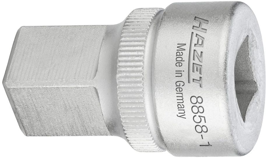 HAZET Adapter 8858-1, Aussen-4kt. 1/2", Innen-4kt.3/8" - Steck- und Drehmomentschlüssel