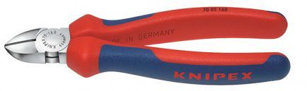 KNIPEX Seitenschneider, verchromt 7005, L= 180mm, Mehrkomp.-Griffhülle - Zangen, Schneiden