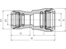 Steckmuffen-Verbinder reduziert 1011 d 50/40mm - Plasson-Steckfittinge