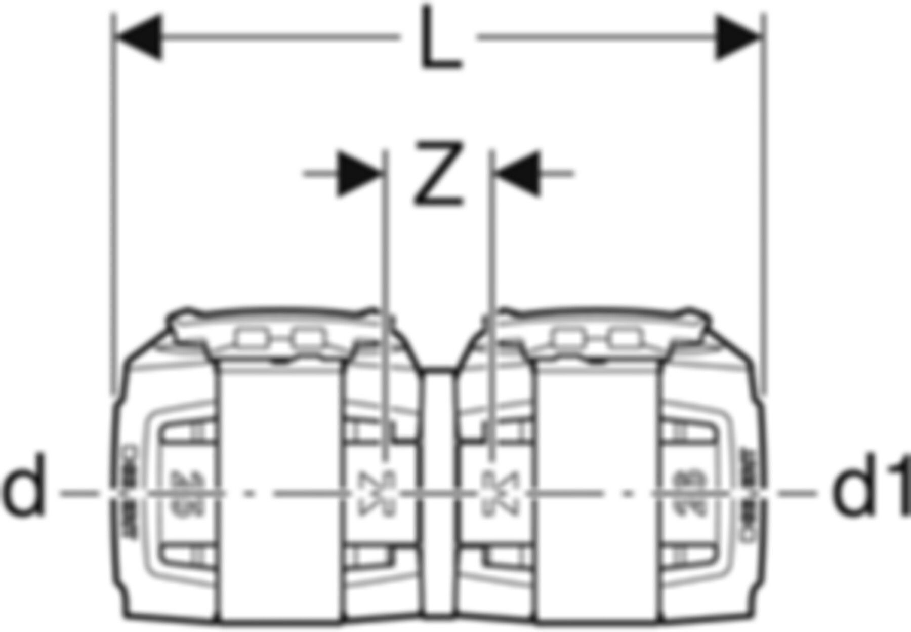 Übergang 25mm-26mm 620.092.00.1 auf Mepla - Geberit FlowFit-Rohre/Formstücke