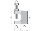 Trägerklammern KCK10 M8/M10 71537 Vertikal verstellbar - Flamco-Rohrschellen