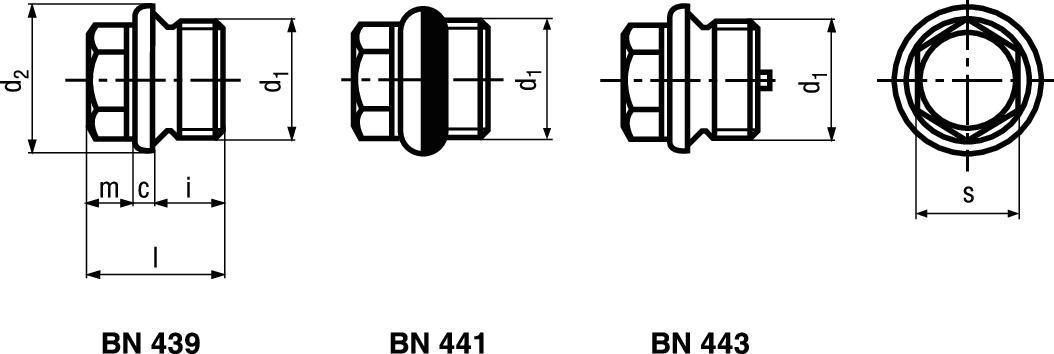 Verschl 6-kt M fein mit Magnet St BN443 DIN910 M24x1,5 - Bossard Schrauben