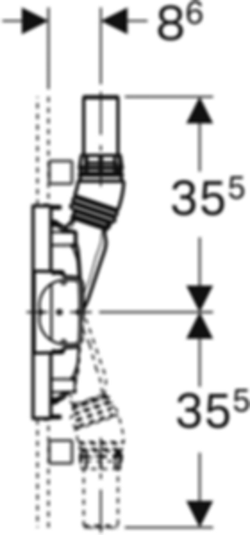 Duschelement mit Wandablauf 111.593.00.1 d 40mm, niedrige Bauhöhe - Geberit-Duofix