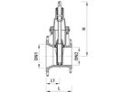 Reduktions-Flanschen-Schieber 4150 PN 10 DN 250/200 - Hawle Armaturen