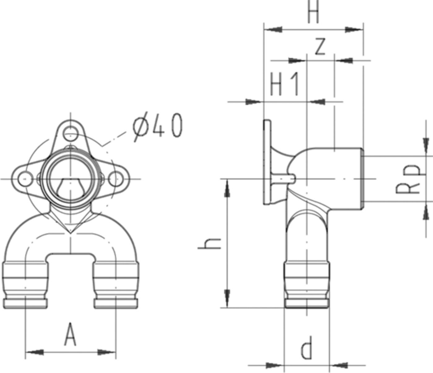 Armaturenanschluss iFit Doppelt H 64 16/20-1/2" 762 101 275 (762 101 071) - GF I-Fit Formstücke + Werkzeuge