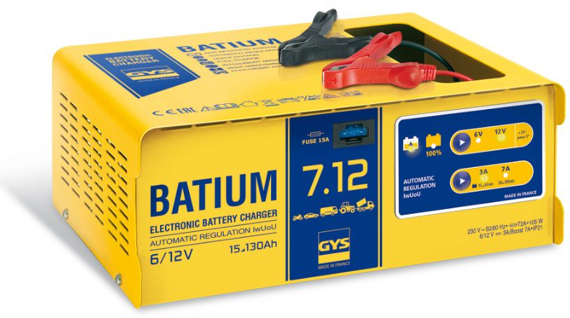 GYS Automatisches Batterie-Ladegerät BATIUM 7/12 für 6-12V Batterien - Elektrozubehör
