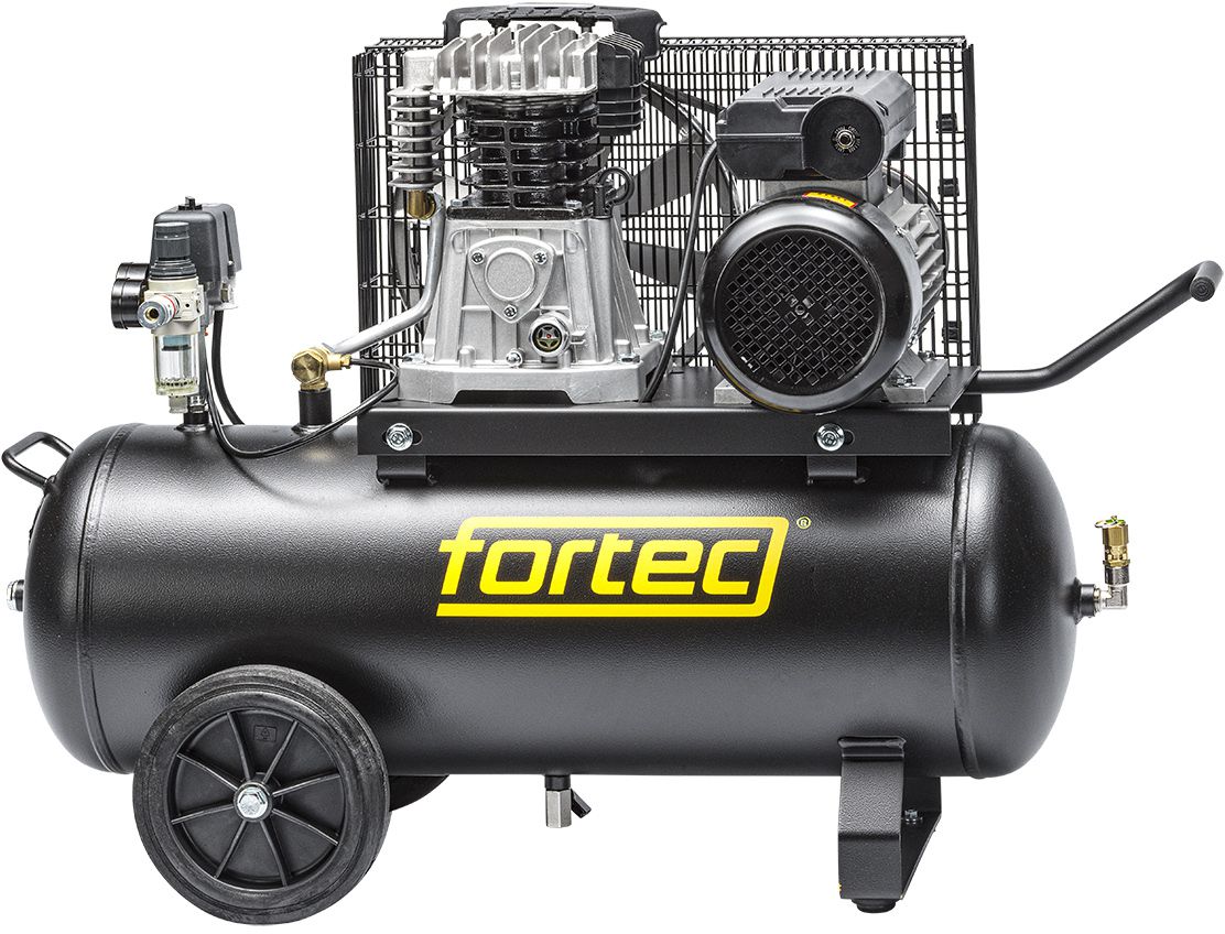 FORTEC Druckluft-Kompressor 230V , Kessel 50 L , 10bar , 380 l/min. - Druckluft, Zubehör