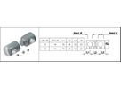 Rundstabtraversen Doppelhalter 12/14 mm geschliffen 1.4301 - INOXTECH-Handlauf-/Geländer-System
