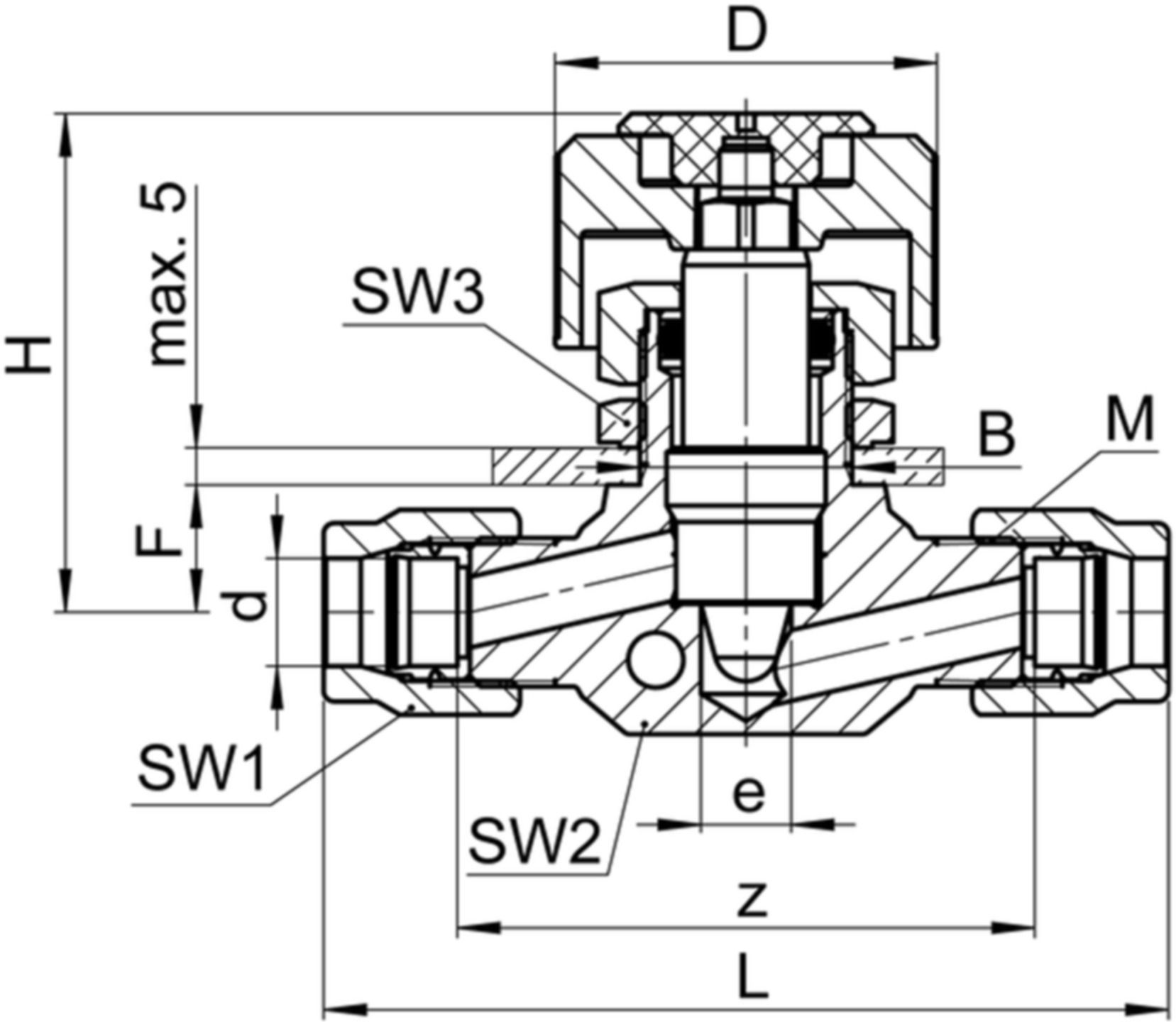 Regulierventil SO NV 41A21 4  mm - Serto-Programm M/G