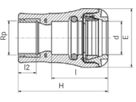 Steckmuffenverschraubung IG Messing 1073 d 40mm - 1 1/2" - Plasson-Steckfittinge