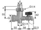 sudoFIT Boiler-Anschlussgarnitur mit Kugelkesselhahn 5542 1" x 28 mm 6753.28 - Nyffenegger Armaturen