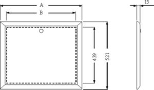 Frontrahmen und Türen Design, Wartungsöffnung 440 mm BKK