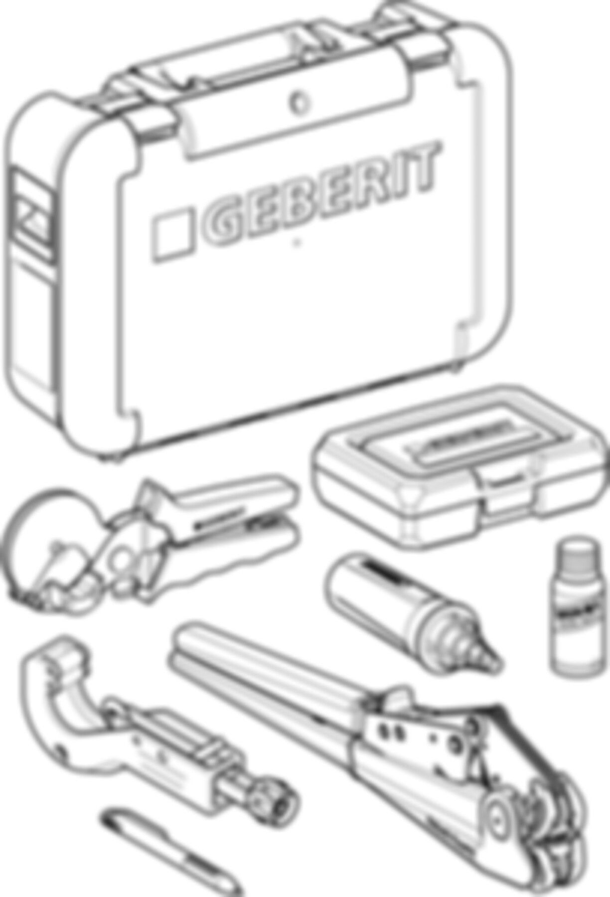 FlowFit Handpresswerkzeug 16-40mm im Koffer 691.031.00.1 - Geberit Werkzeuge und Zubehör