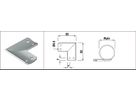 Eck-Auflageblech schmale Ausführung HI. 48.3 mm geschliffen 1.4301 - INOXTECH-Handlauf-/Geländer-System