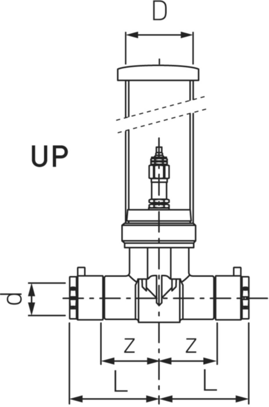UP-Ventil für Fertigmontage-Set 6212 25mm (DN 20) 761 069 660 - GF Instaflex-HWS-Schweisssystem