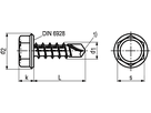 6-kt-Bohrschr ecosyn®-drill St vzb BN1880 DIN7504 K ST 4,2 x 45 - Bossard Schrauben