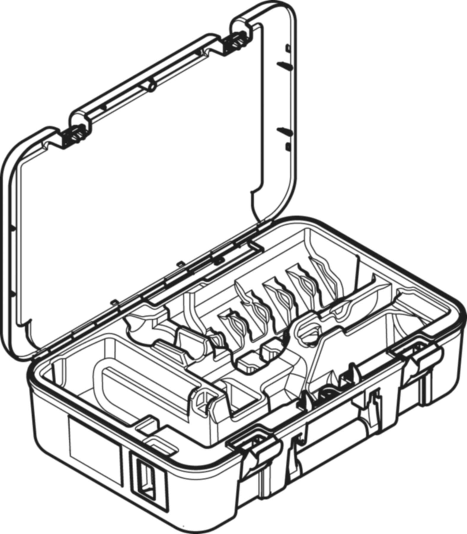 Koffer leer 691.136.00.1 für Mepla/Mapress Presswerkzeug(2),(3) Akkubetrieb - Mapress-Werkzeuge und Zubehör