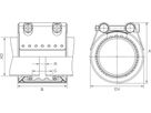 Metal-Grip NBR-VZ Verschluss verzinkt zugfest 168.3 mm 166.6 - 170.0 mm - Straub Kupplungen