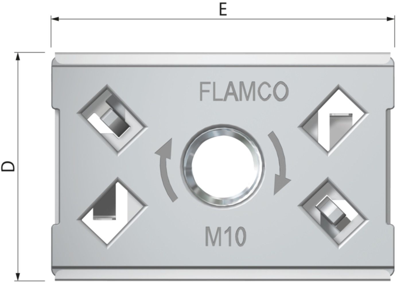 ClickFit Gleitmutter M10 80308 - Flamco-Rohrschellen