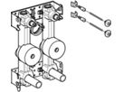 GIS-Waschtisch-Set Standarm.461.153.00.1 zwei Wasserzählerstrecken mit UP-Ventil - Geberit Systemventile / Armaturen