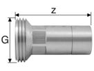 Übergang mit Einsteckende, mit AG falchdichtend d 22 mm - 1" 9824.2211 - SudoFIT-Formstücke