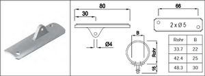 Auflager beweglich versetzt HI. 33.7 mm geschliffen 1.4301 - INOXTECH-Handlauf-/Geländer-System