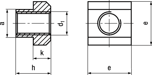 Muttern für T-Nuten Stahl 8 BN20195 DIN508 M16x18 - Bossard Schrauben