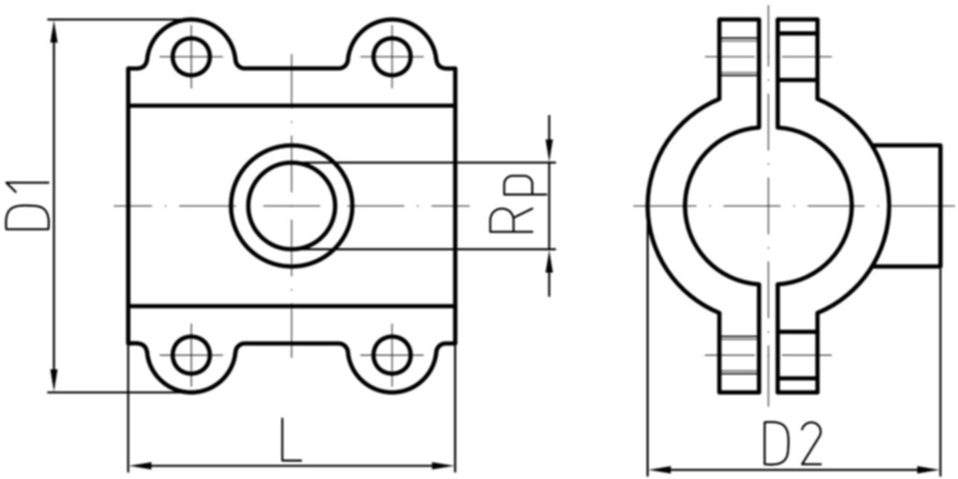 Anbohrschelle EPDM L=100mm 11/2"x3/4" 48.3mm verzinkt, Wasser 16 bar 775 732 068 - GF Primofit