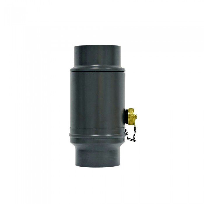 Wassersammler Inkl. Kunstoffanschluss Ø120 mm P.10 dunkelgrau 203163 - PREFA Dachentwässerungssysteme