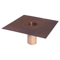 Flach Kupfer 56 mm Stutzenlänge 300 mm - Dachwassereinläufe