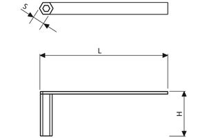 Fig. 3220 001 00 Verrieglungsschlüssel für Abläufe - Zubehör Schachtabdeckung von Roll