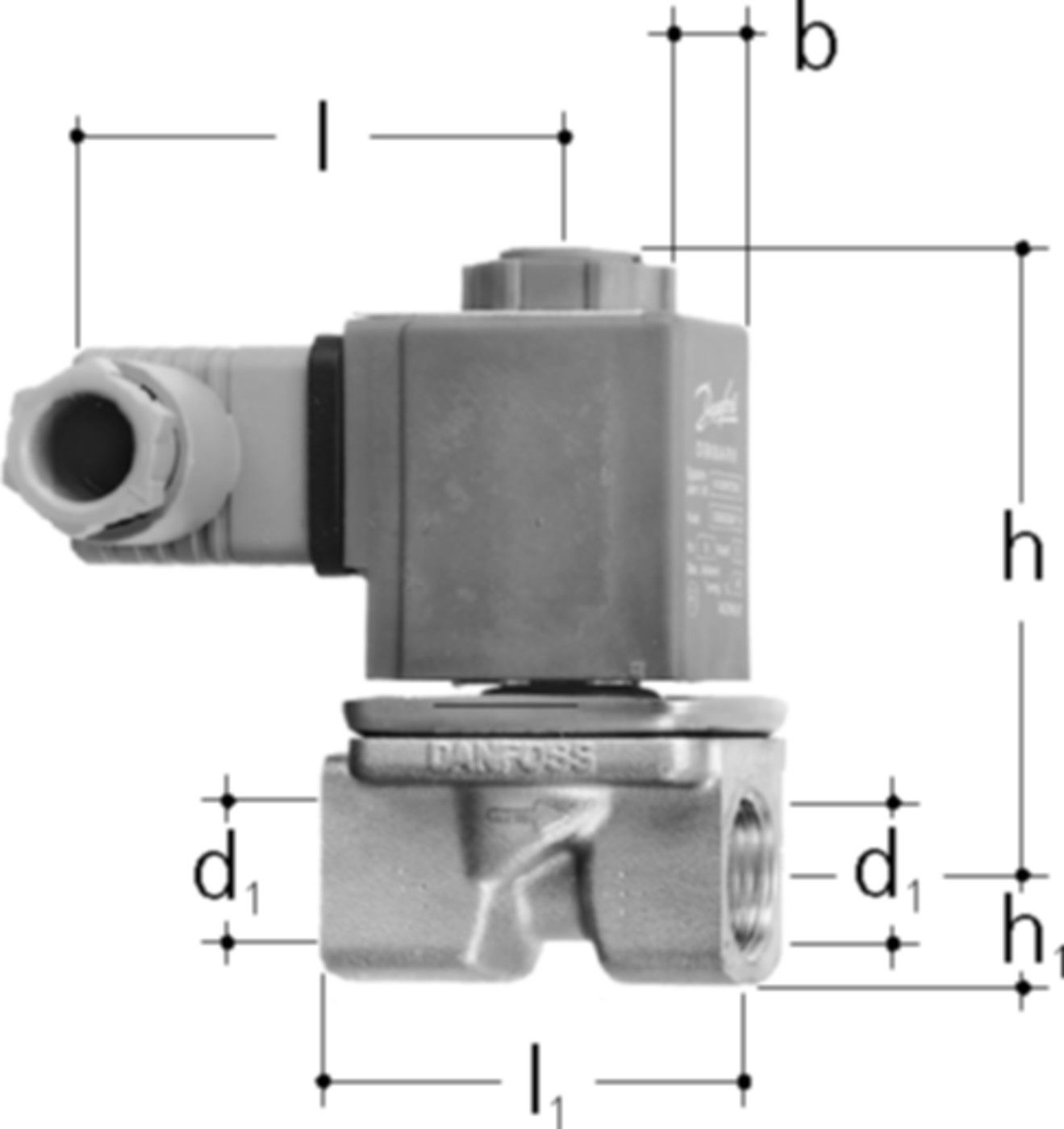 Magnetventil EV220 B10 3/8" 6405.160 m/Spule 230 V und AMP-Stecker (032U1246) - JRG Armaturen