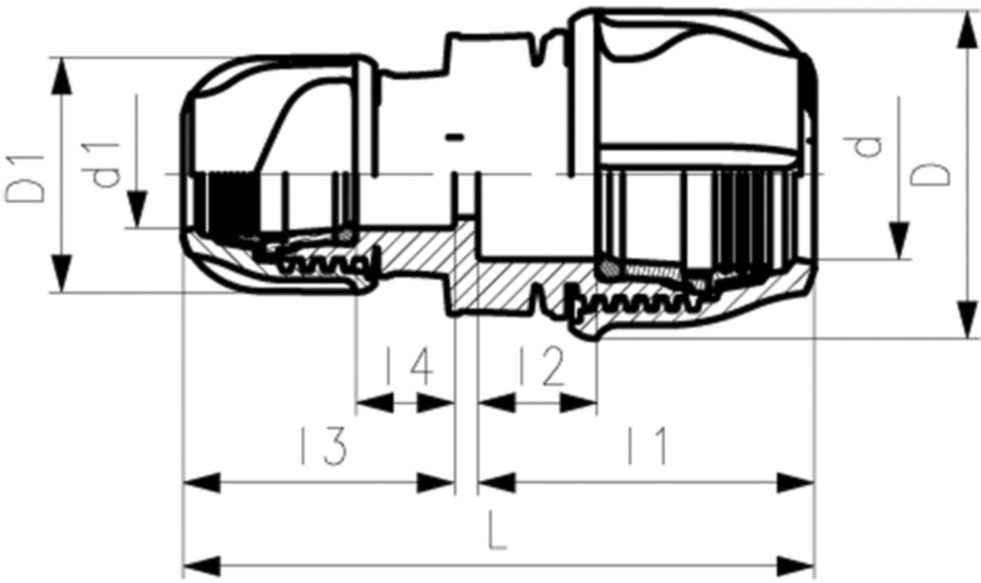 Kupplung reduziert d 90/75mm 158 400 166 - GF iJoint-Klemmverbinder