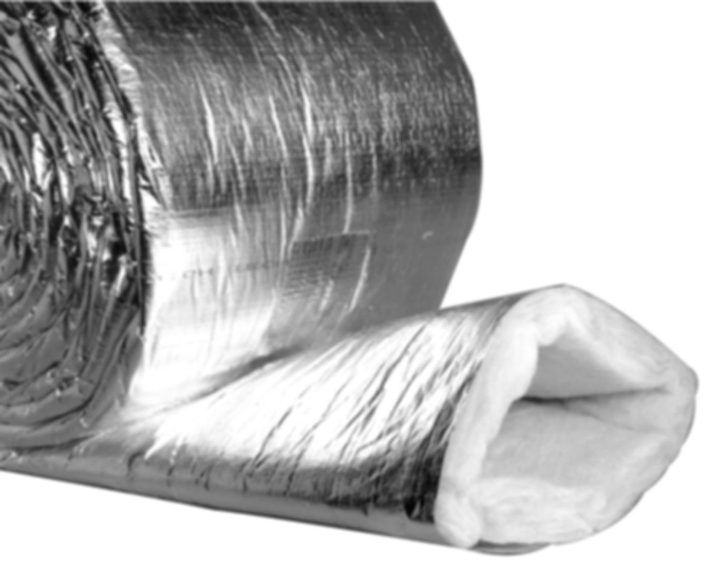 Isolierschlauch m/Aluminiumhülle 224 mm m/Glasfaserisolierung 25 mm, Rolle 10 m - Flexible Lüftungsschläuche